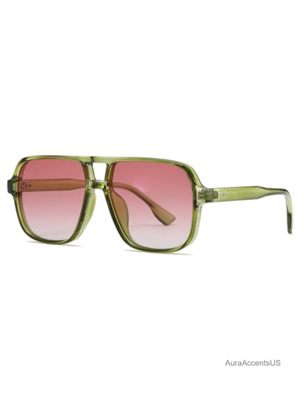 Oversized Square Pilot Sunglasses UV400 Retro 70s Unisex